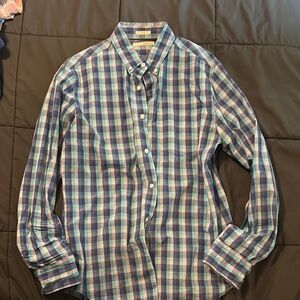 Hawker Rye Casual Button Down Shirt with Gingham Pattern- slim size medium